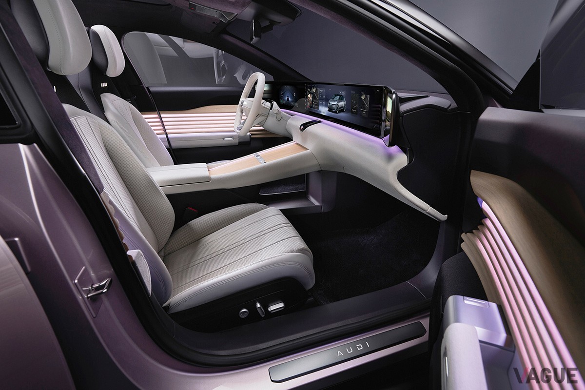 2024年11月に広州モーターショーで世界初公開された「AUDI Eコンセプト」のインテリア