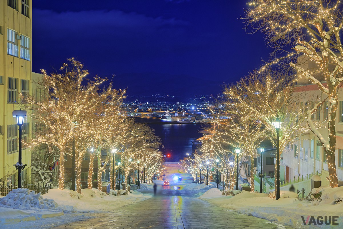 冬の函館市の風景