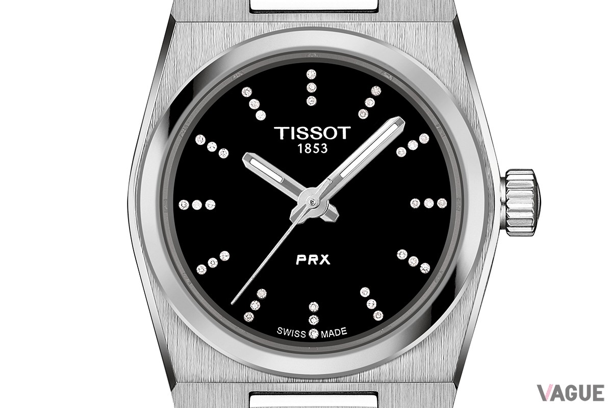 「ティソ PRX クォーツ 25mm」ブラック（品番：T137.010.11.056.00　6万9300円、消費税込）