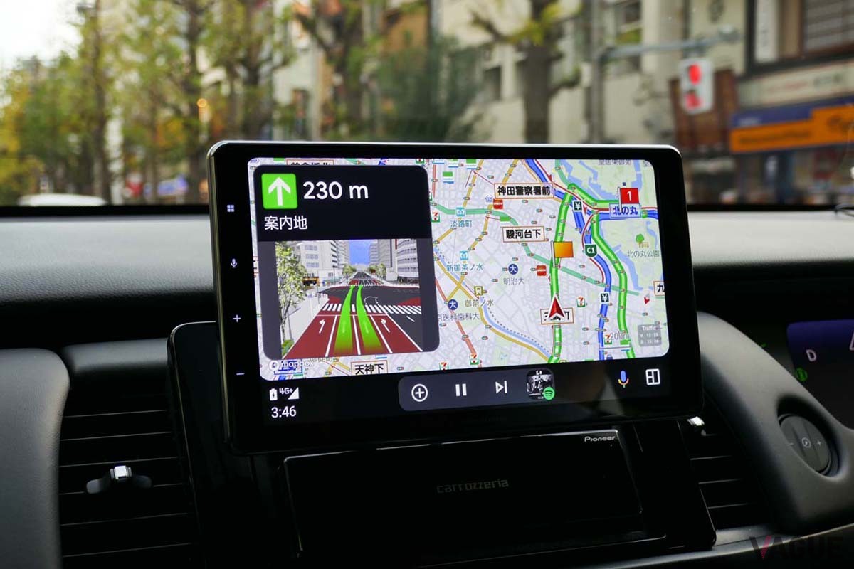 パイオニアが初めて提供を開始したカーナビアプリ「COCCHi」。Android Auto(写真)とApple CarPlayに対応した