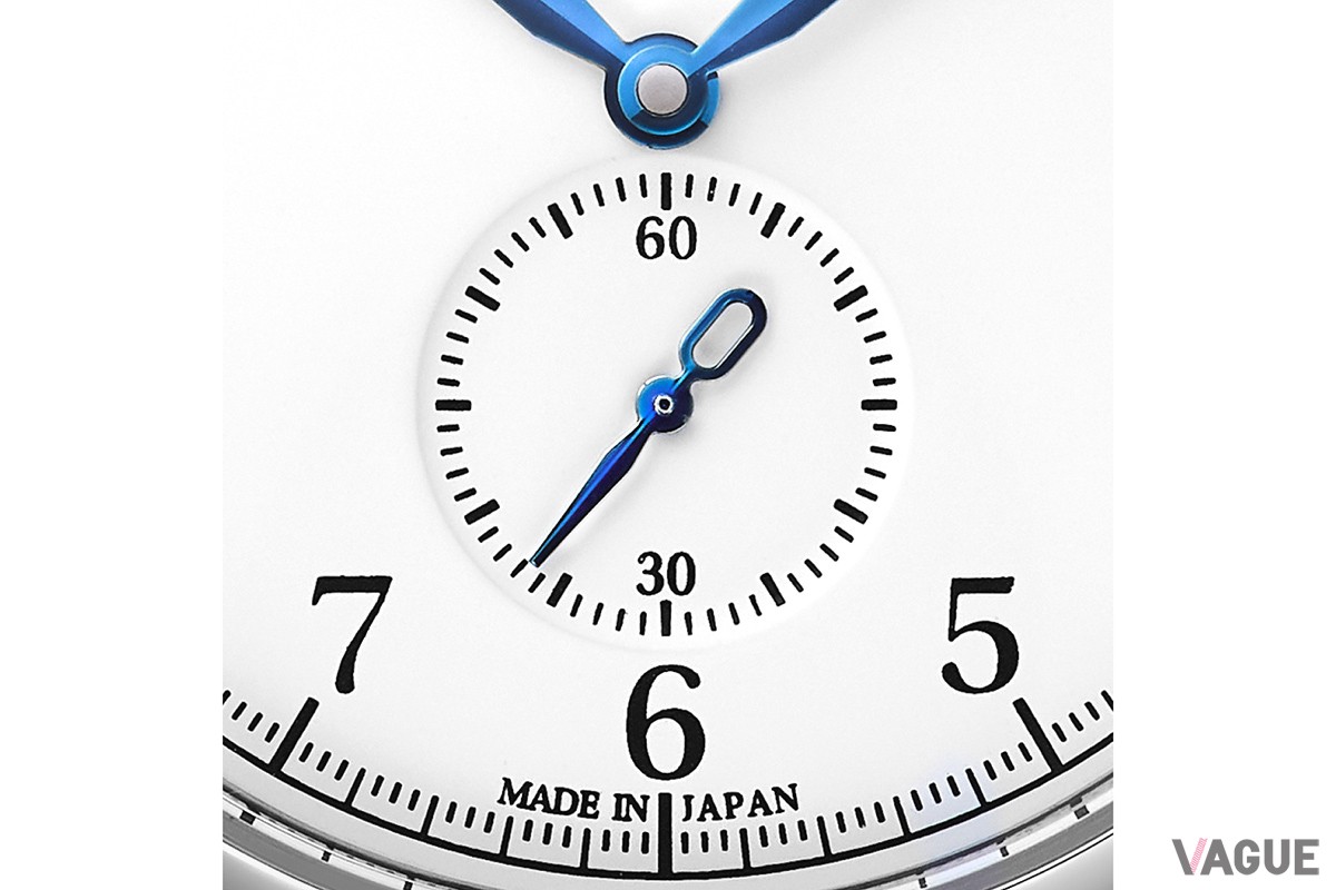 懐中時計を元祖とするスモールセコンドでもリーフ針を採用