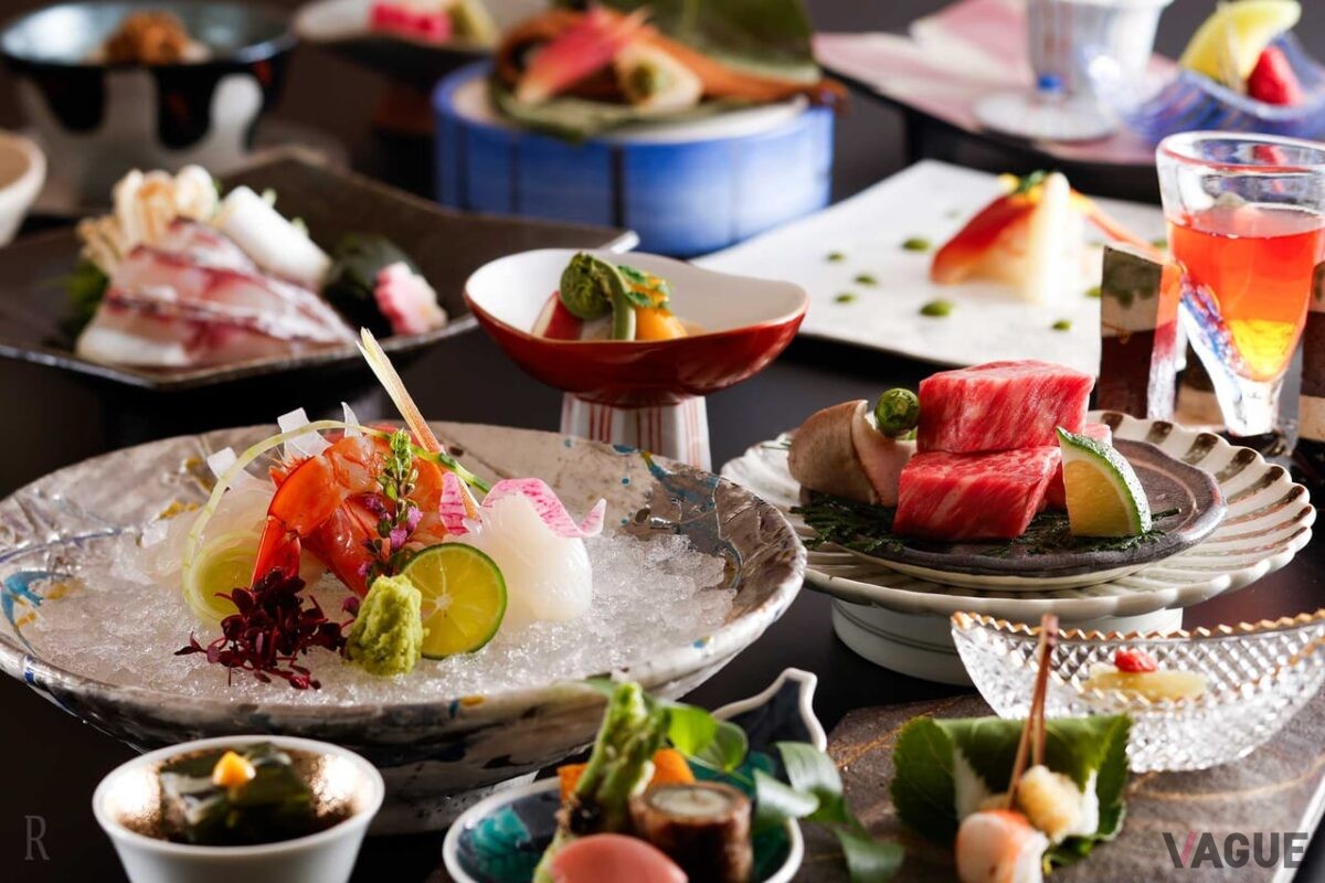 地元食材を使用した季節の会席料理