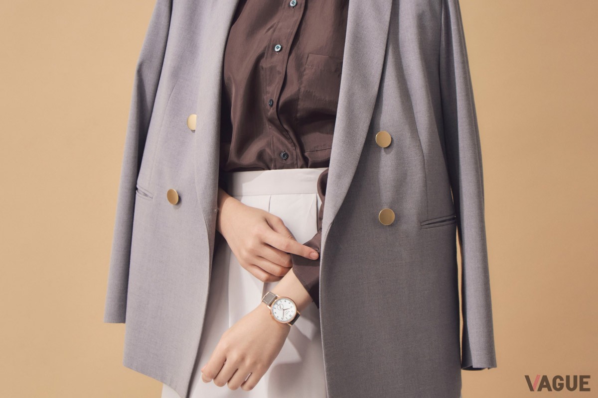 女性の腕ではほどよい存在感を発揮する36mmnのケース