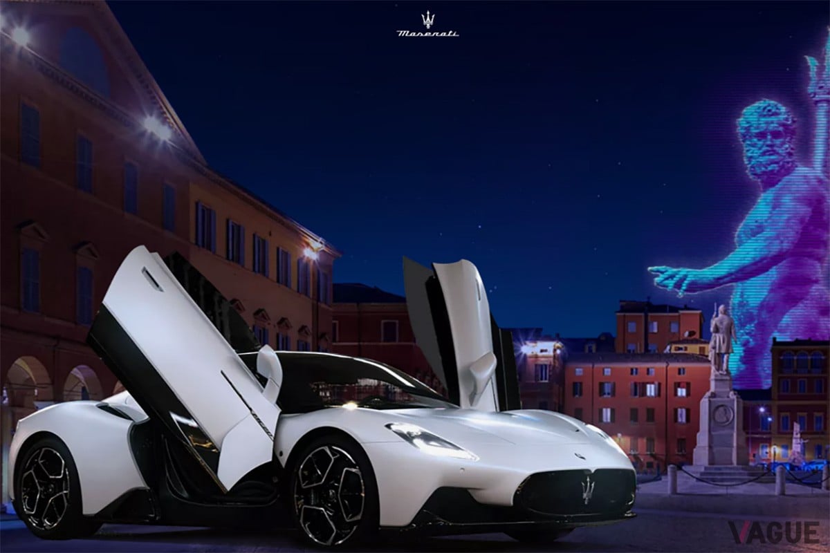 ネプチューンが象徴する力と威厳、そして航海の神としての自由の精神は、マセラティのブランド哲学に深く根付いており、ブランド理念である「力強さ、情熱、優雅さ」を表現