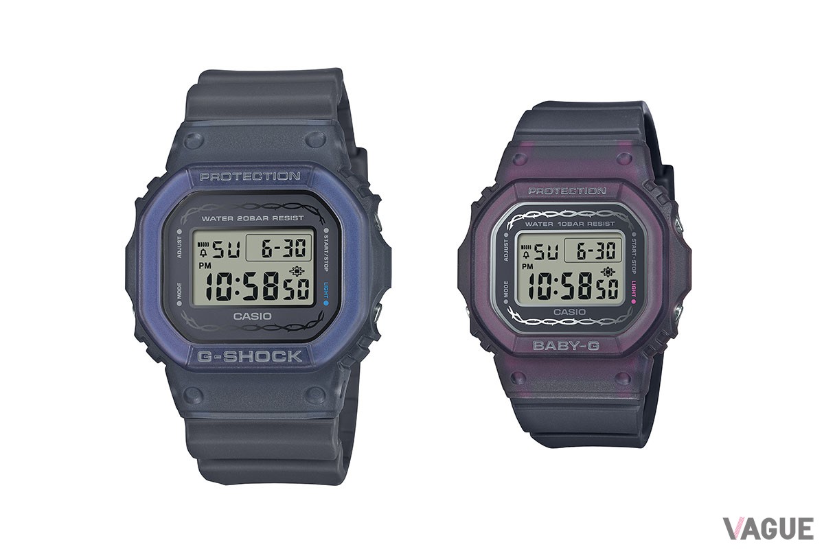 冬限定のプレシャスハートセレクションから、「DW-5600RS-8JF」と「BGD-565RS-8JF」の組み合わせ（セット価格：2万6950円、消費税込）