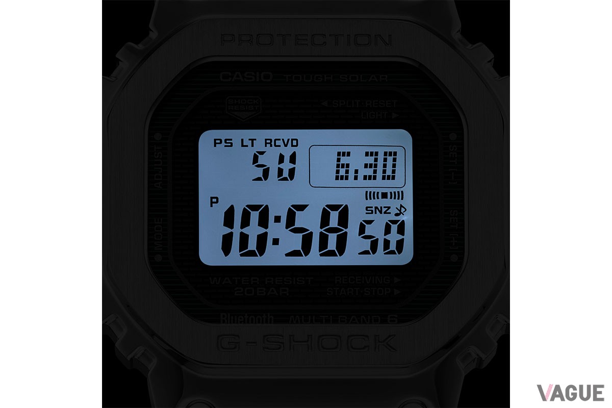 「GMW-B5000D-3JF」のライト点灯時