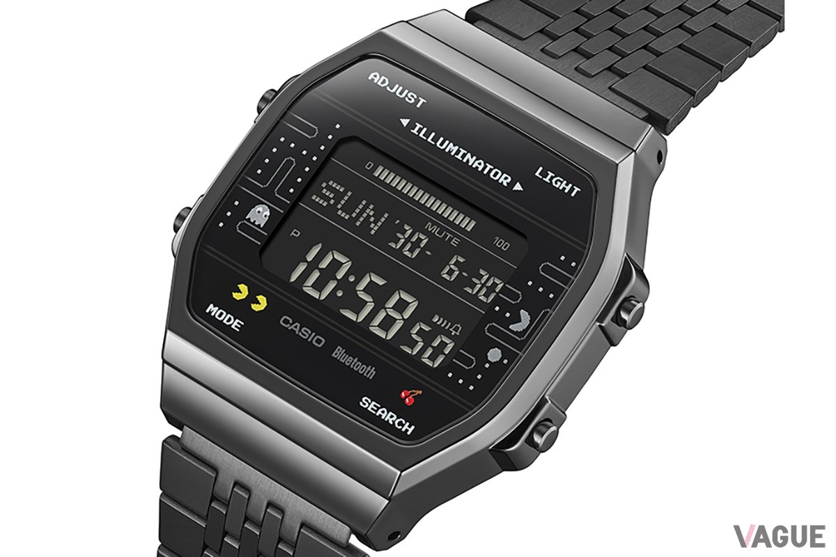 パックマンとチェリーのみカラー付きにすることで、「パックマン」の存在感をより一層引き立てている