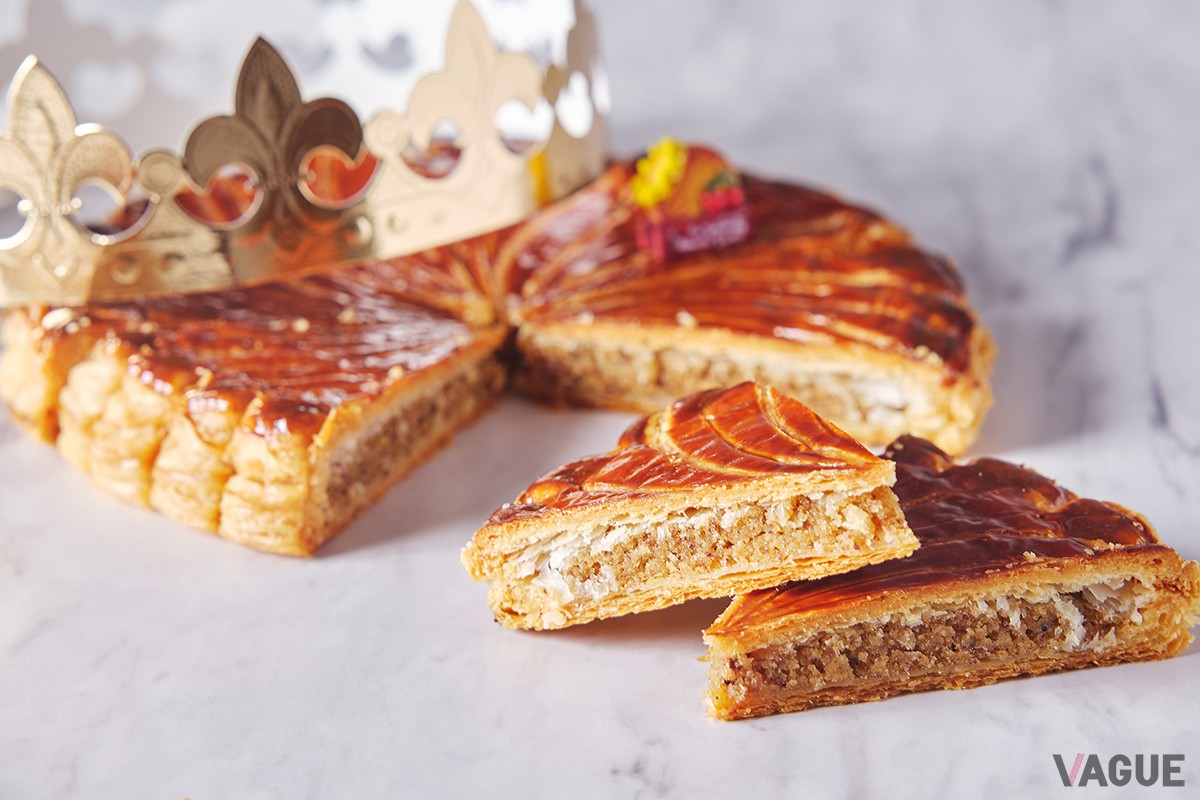 「ガレット・デ・ロワ」はピースケーキとホールケーキをご用意。630円／ホールケーキ（18㎝）4400円