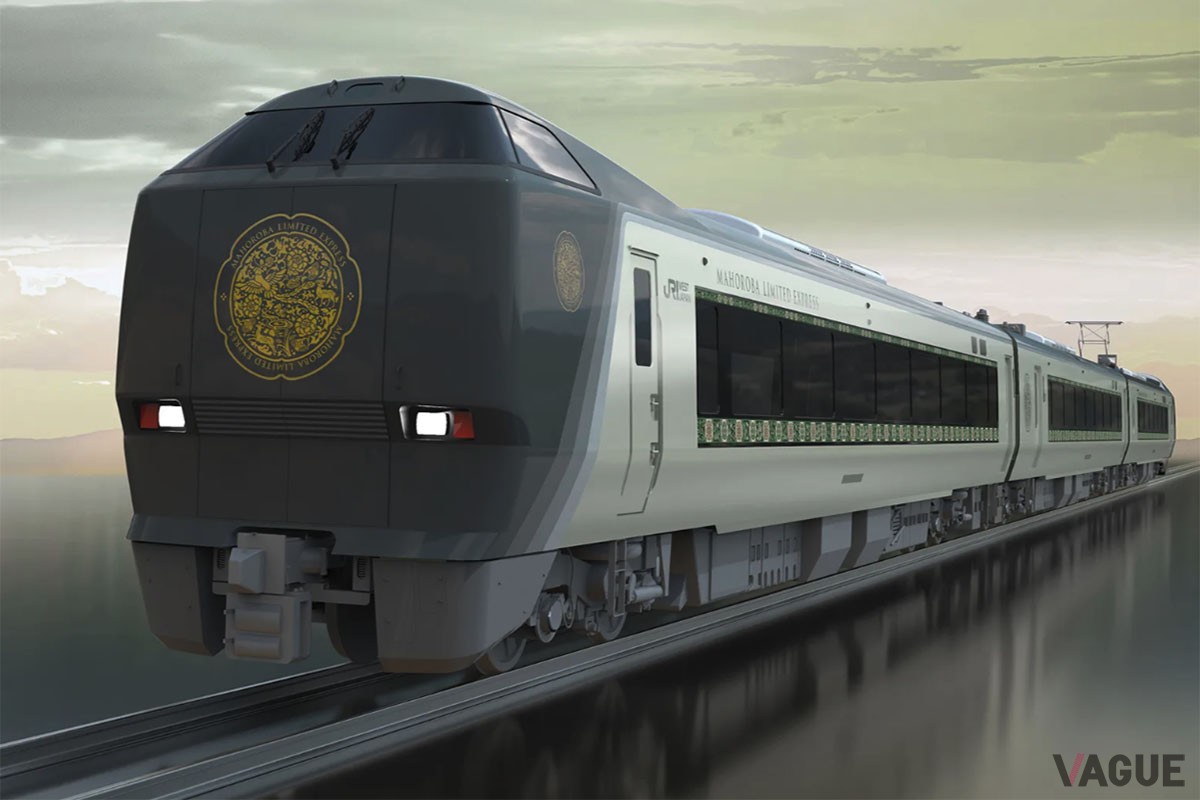 2025年3月から定期運行される特急「まほろば」。同年秋に投入されるリニューアル車両「悠久（ゆうきゅう）」