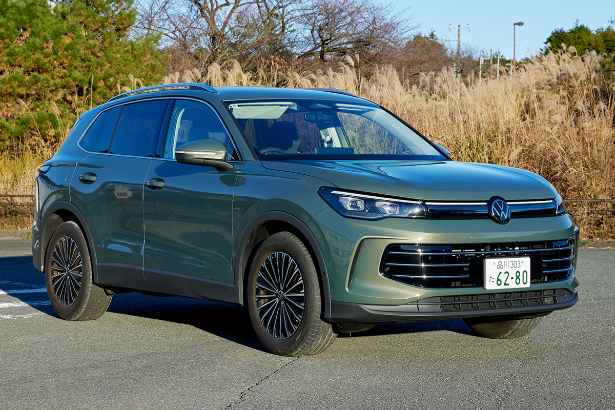 今回試乗したのは、1.5リッターのガソリンエンジン＆マイルドハイブリッドを搭載した前輪駆動の「ティグアンeTSI エレガンス」