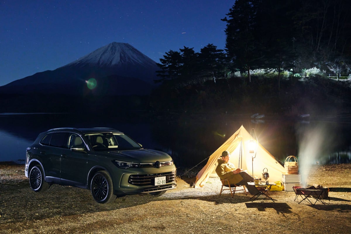 夜の富士五湖で新型ティグアンとともにゆったりとした時間を過ごす