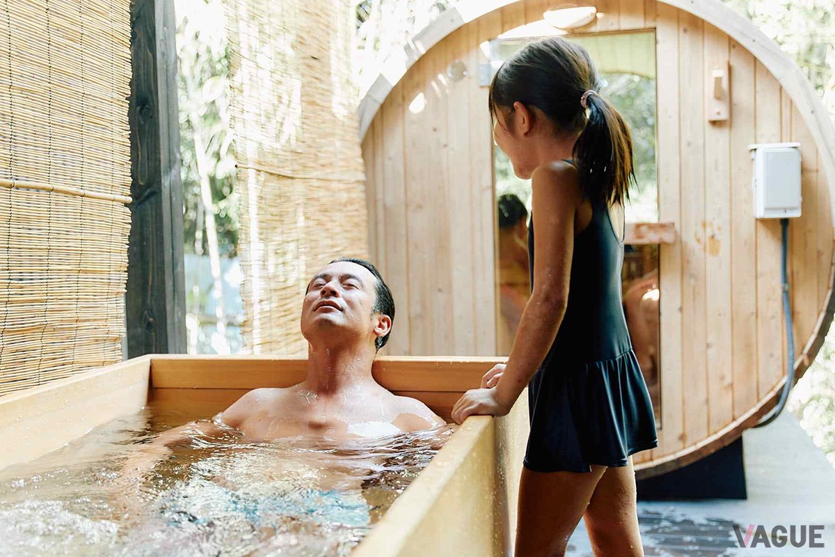 サウナを楽しむ様子