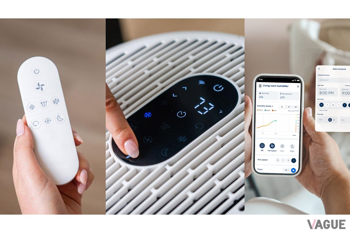 「ComfortPure 3-in-1」。本体の操作パネルとリモコンのほかに、アプリによる操作も可能