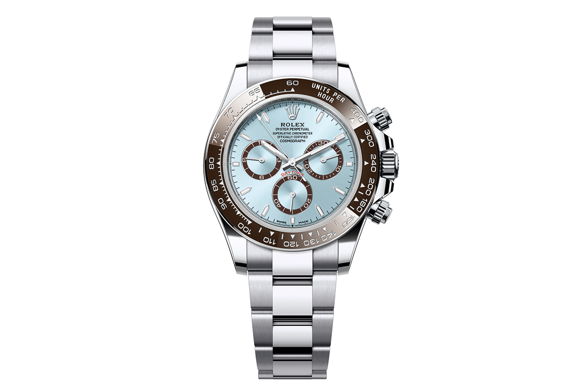 メンズ部門グランプリに輝いたロレックス「コスモグラフ デイトナ 126506」。プラチナケースの硬質な輝きにアイスブルーのダイヤルが映える
