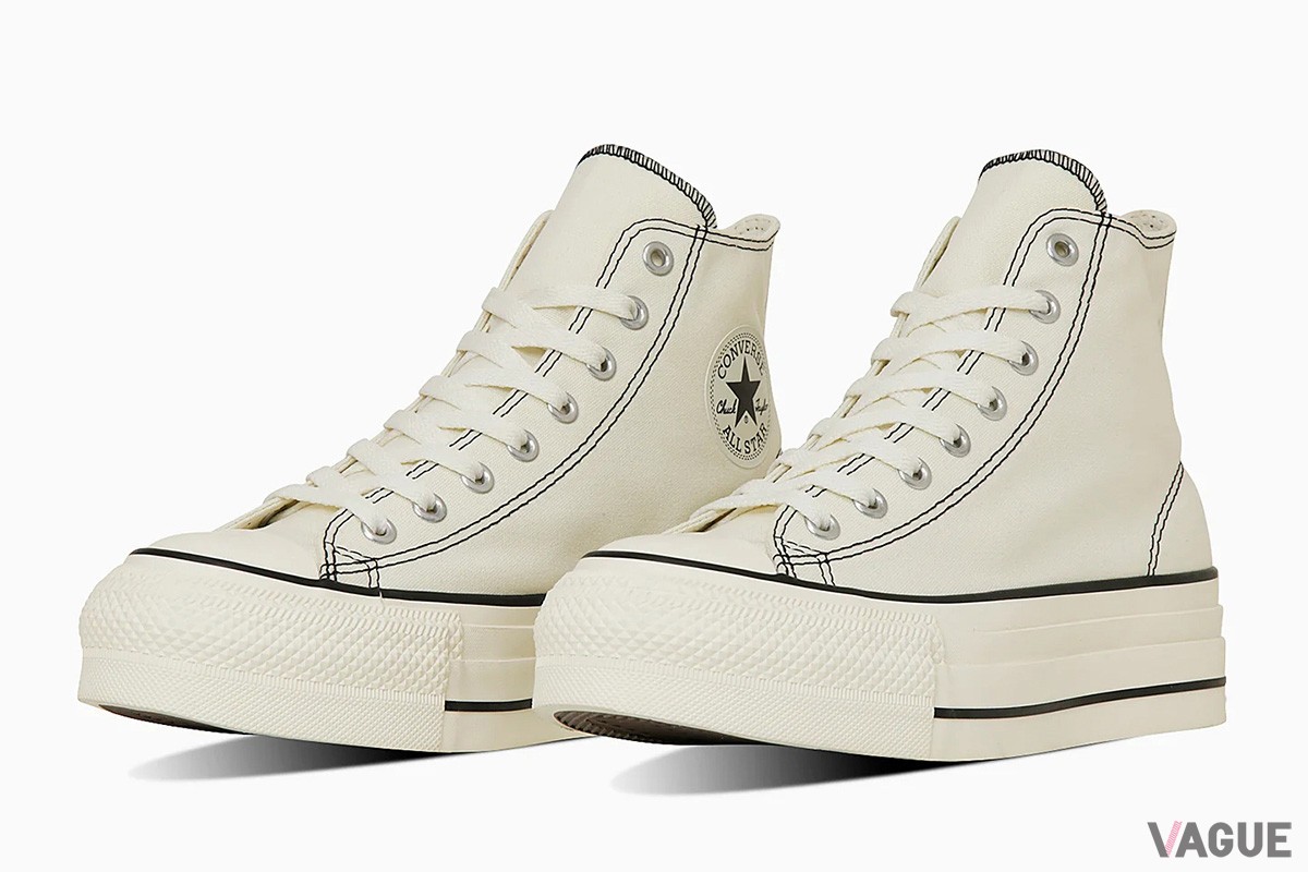 厚底ソールを搭載したコンバースのハイカットモデル「ALL STAR（R） LIFTED OVERTAPE ST HI」