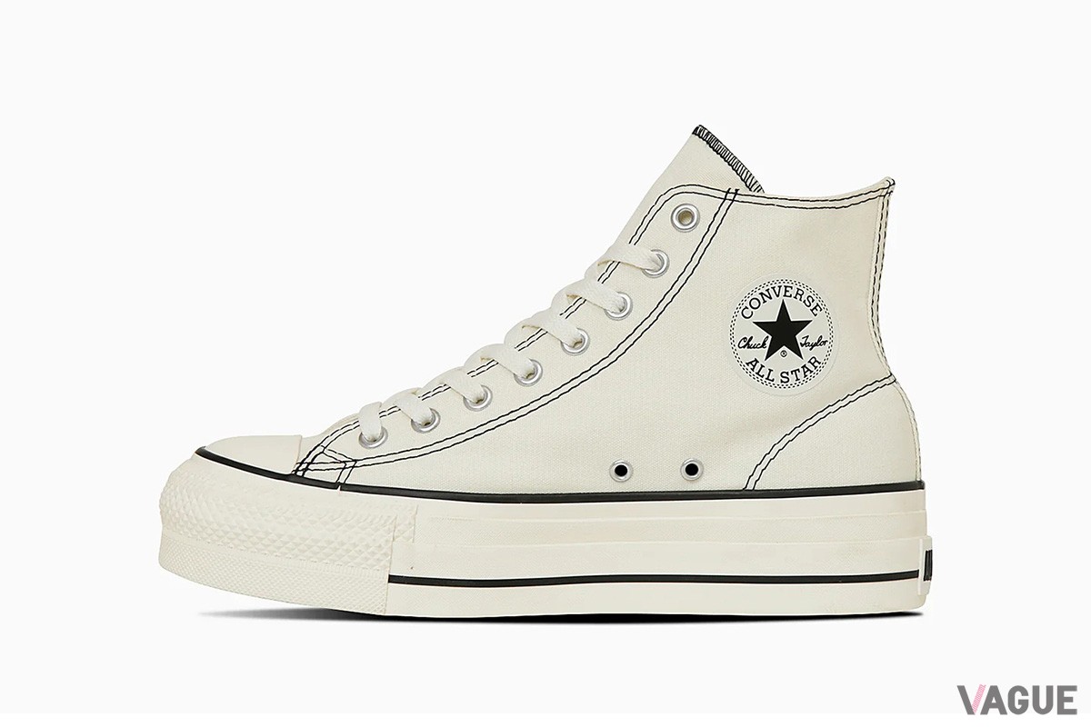 厚底ソールを搭載したコンバースのハイカットモデル「ALL STAR（R） LIFTED OVERTAPE ST HI」