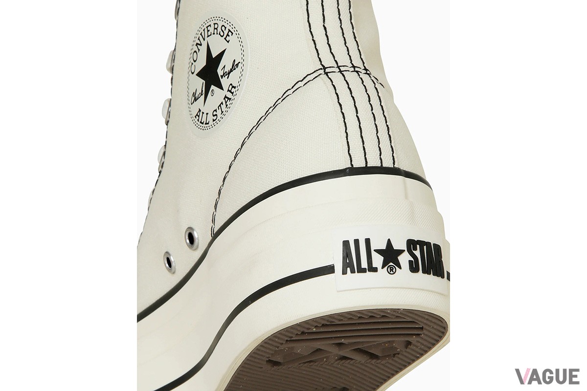 厚底ソールを搭載したコンバースのハイカットモデル「ALL STAR（R） LIFTED OVERTAPE ST HI」