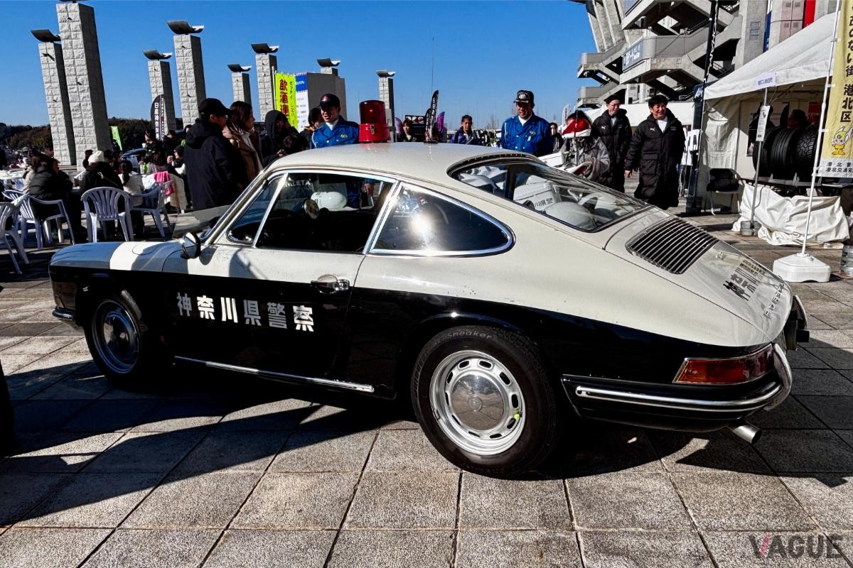 1968年から神奈川県警で6年間活躍した貴重なポルシェ912パトカーの展示
