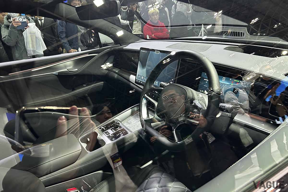 東京オートサロン2025でお披露目されたBYD新型「シーライオン」。2025年春ごろに日本に導入される予定だ