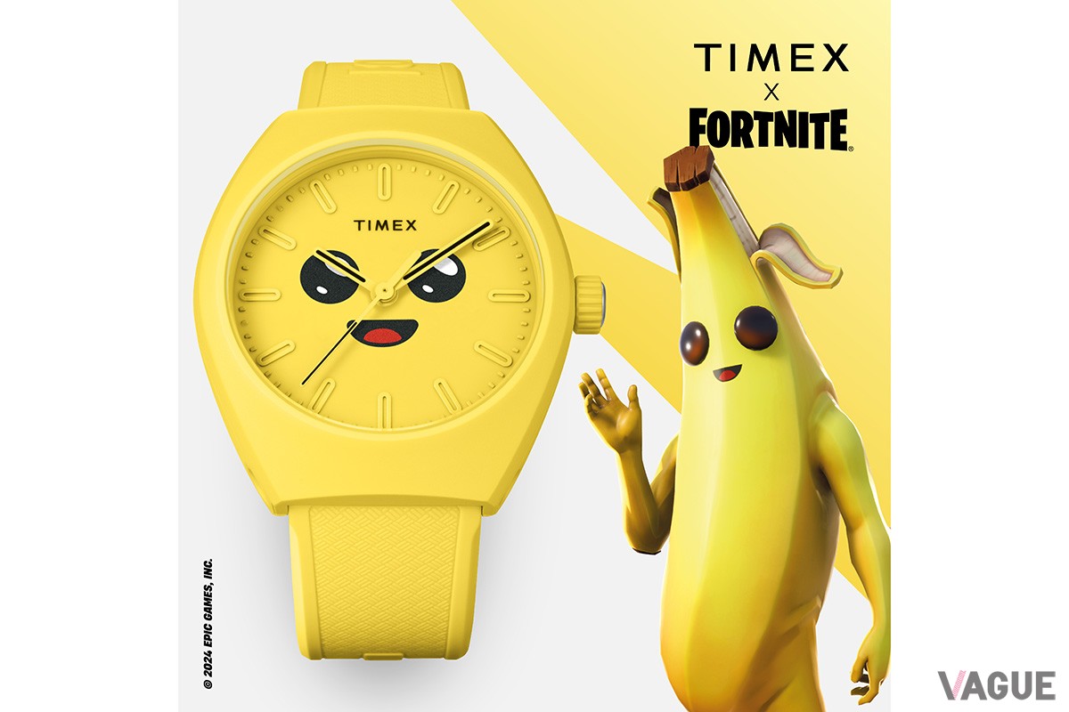 「TIMEX X FORTNITE：URBAN POP イエロー」は独特のキモカワテイストが人気を集めるバナナコスチュームスキン“ピーリー”がモチーフ