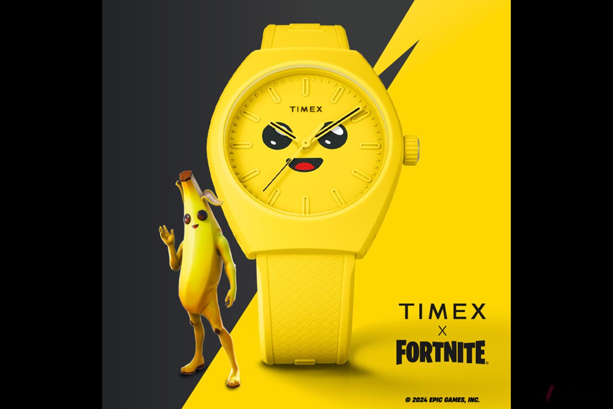 「TIMEX X FORTNITE：URBAN POP イエロー」は独特のキモカワテイストが人気を集めるバナナコスチュームスキン“ピーリー”がモチーフ