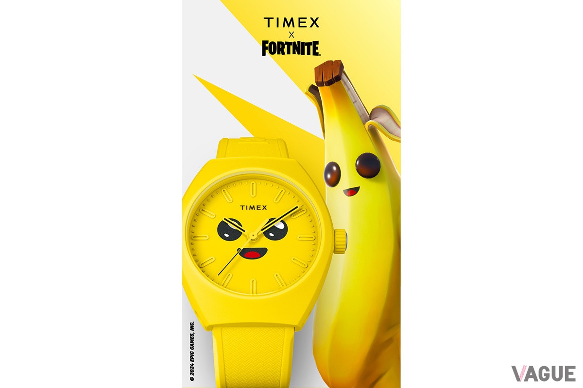 「TIMEX X FORTNITE：URBAN POP イエロー」は独特のキモカワテイストが人気を集めるバナナコスチュームスキン“ピーリー”がモチーフ