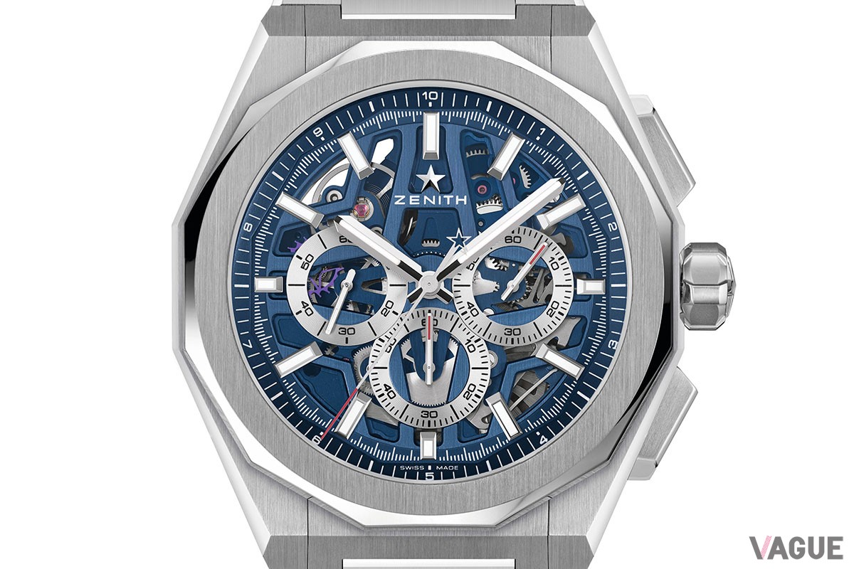 「ゼニス　デファイ スカイライン クロノグラフ スケルトン」ブルー（品番：03.9500.3600/79.I001　202万4000円、消費税込）