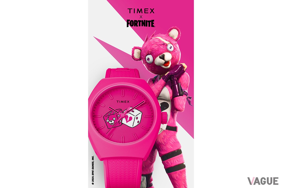 “ピンクのクマちゃん”スキンから着想を得たキュートなカラーが女性ユーザーの支持を集めそう。「TIMEX X FORTNITE：URBAN POP ピンク」