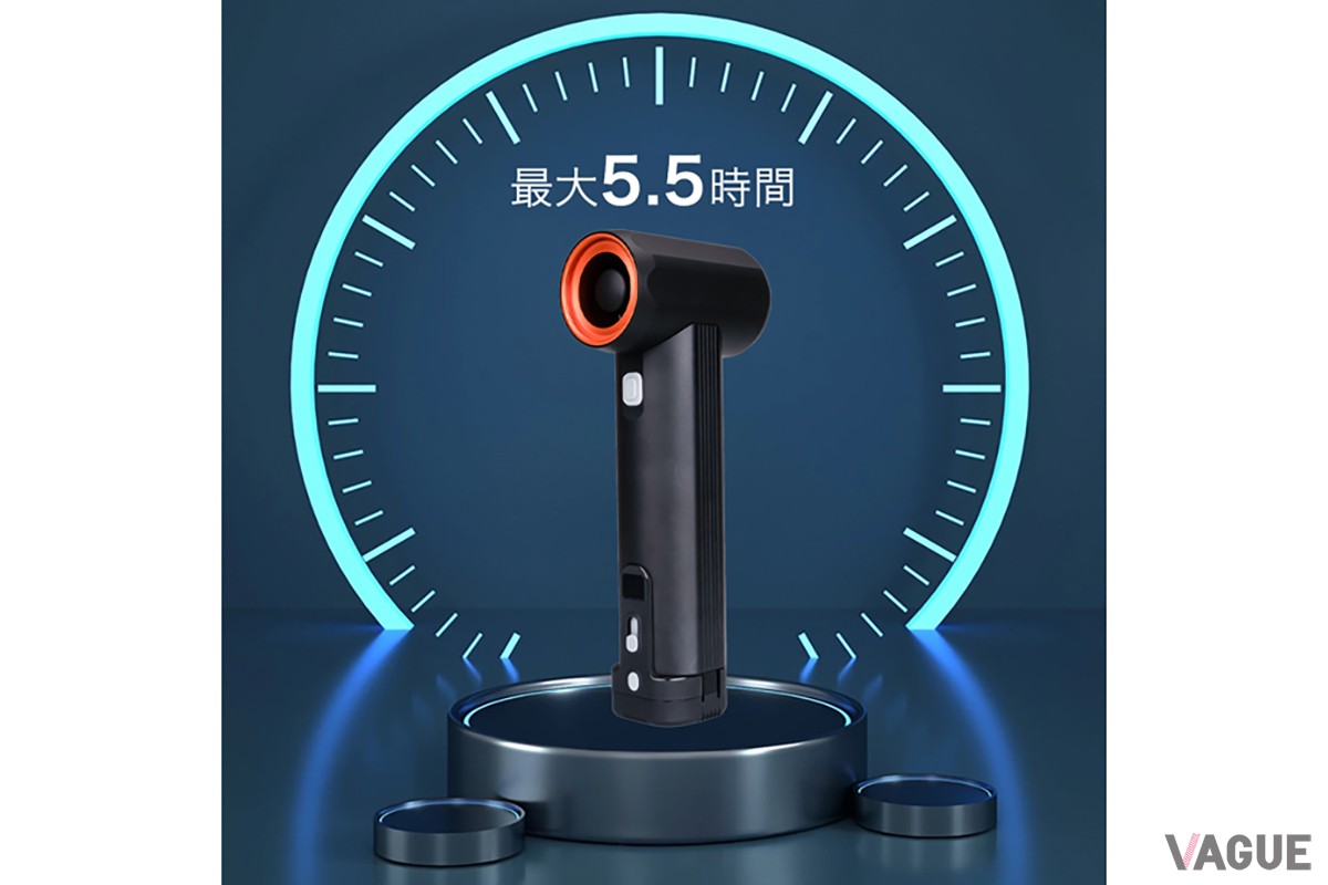 連続稼働時間は最大で5.5時間。パワフルなバッテリーとモーターで掃除や洗車が効率的に