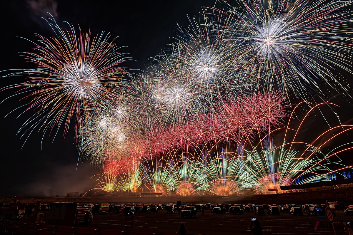 富士山花火vsスピードウェイ2024の様子