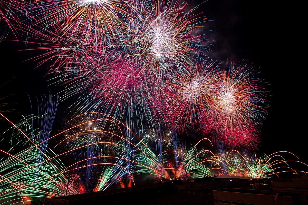 富士山花火vsスピードウェイ2024の様子