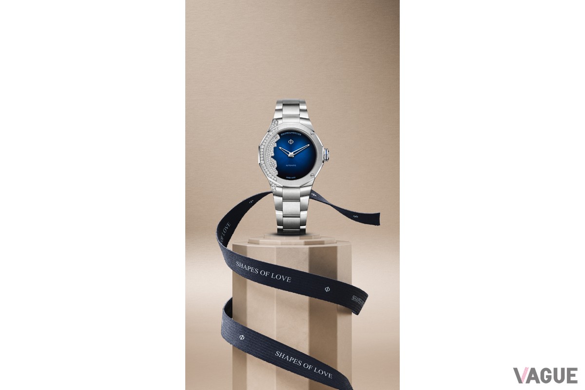 12角形のベゼルにエレガントな63個のダイヤモンドがセッティングされた、33mmケースのレディスモデル「リビエラ 10677」