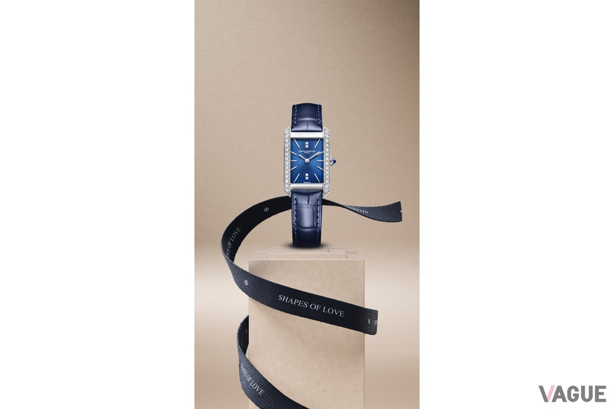 アールデコ調を強調した長方形のスティール製ケースに、ダイヤモンドをセッティングした上品なレディスタイムピース「ハンプトン10709」