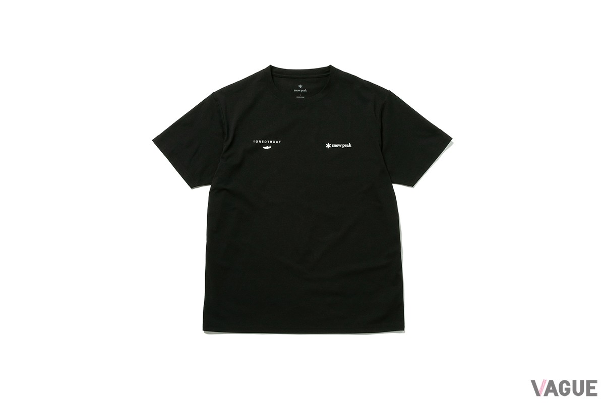 フロントにはダブルネームが並ぶコラボならではのデザイン（「Toned Trout MT.Tanigawa T-Shirt」）