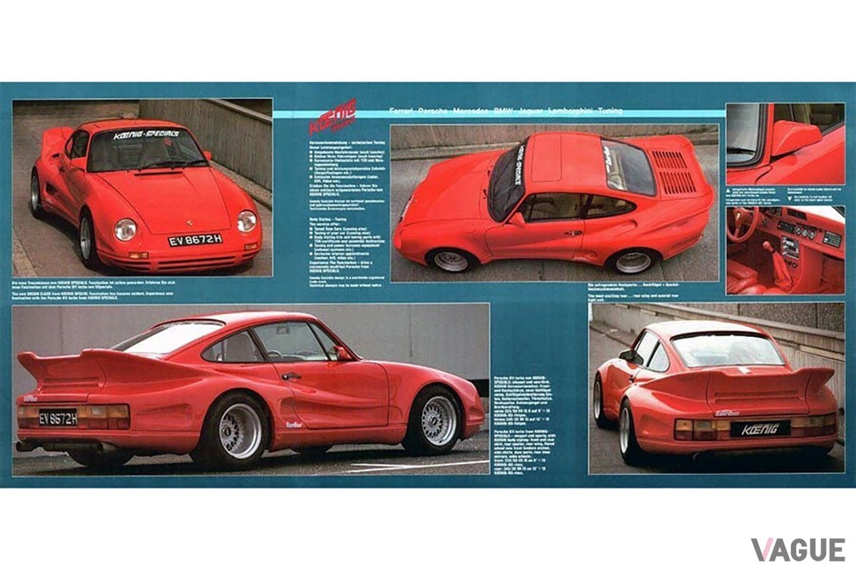 「911ターボ“ロードランナー”」の当時のカタログ（C）Car＆Classic