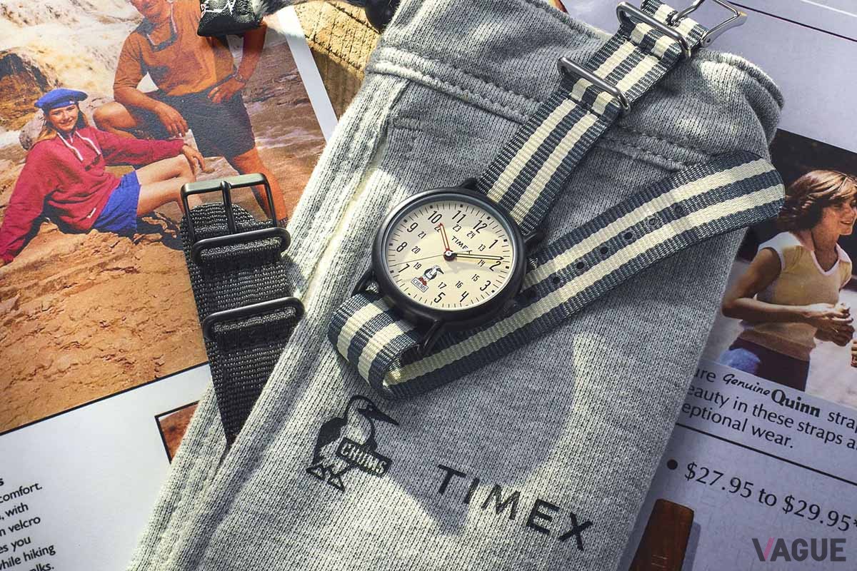 モデル名はチャムスの合言葉「HANG WITH YOUR CHUMS！」（チャムスと一緒に楽しもう）と、タイメックの名作「WEEKENDER」を掛け合わせている