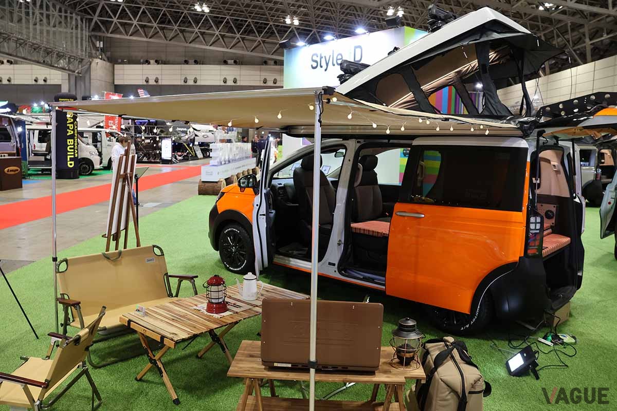 ホンダ「フリードクロスター」をベースにしたキャンピングカー、ホワイトハウス「スタイルID」。写真は「ウイークエンドトレイル」コンセプト