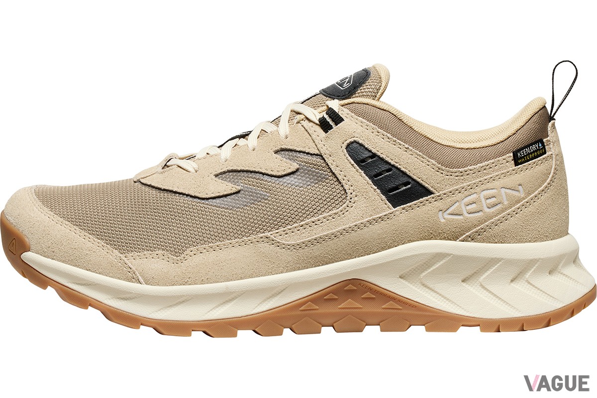 ラバーを巻き上げることで 歩行時のねじれを防ぐ「KEEN.TERREIN SHIELD」採用