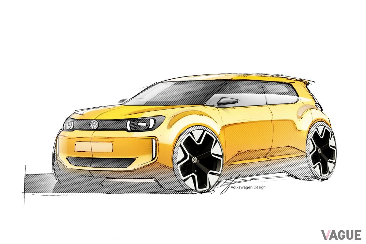 VWの新たなエントリーEV「ID.エブリー1」コンセプトのデザインスケッチ