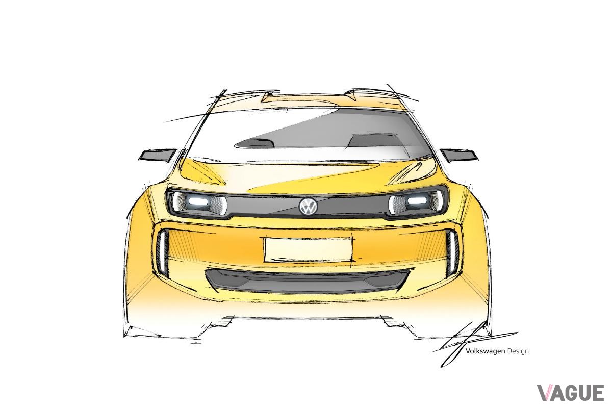 VWの新たなエントリーEV「ID.エブリー1」コンセプトのデザインスケッチ