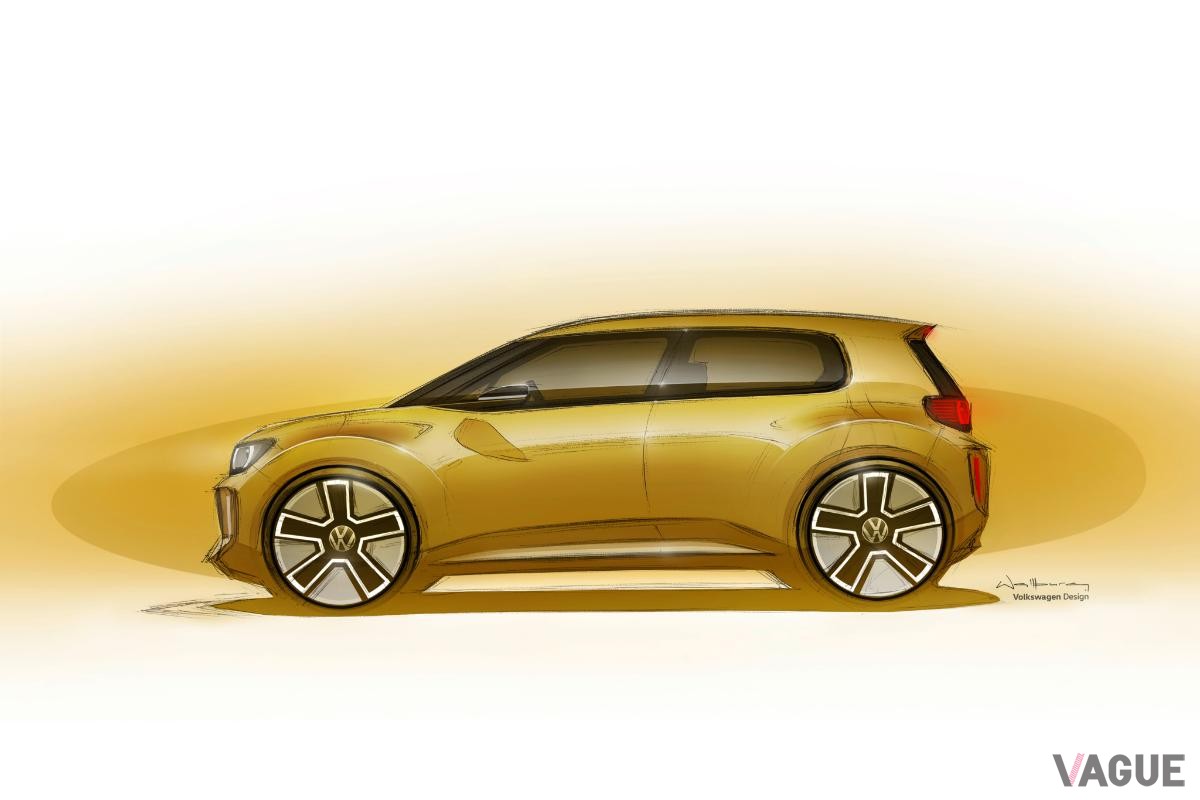 VWの新たなエントリーEV「ID.エブリー1」コンセプトのデザインスケッチ