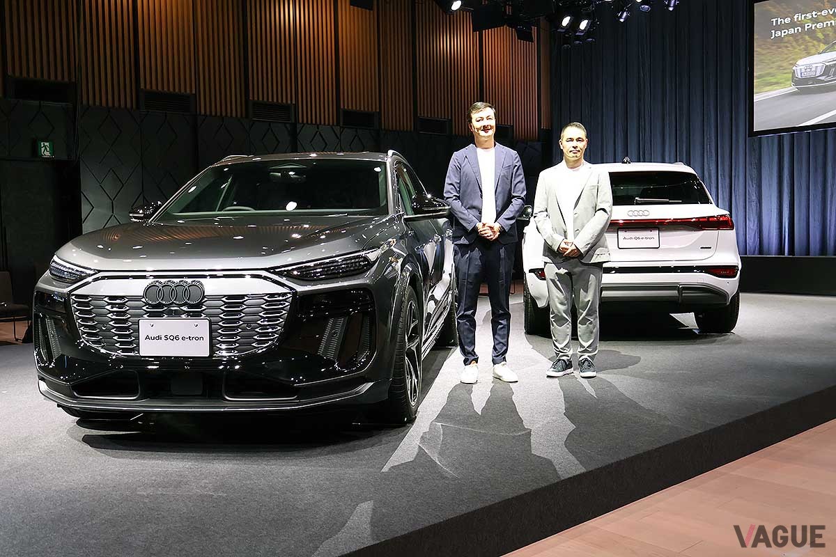 アウディの電動ミドルSUV新型「Q6 e-tron」および「SQ6 e-tron」の発表会