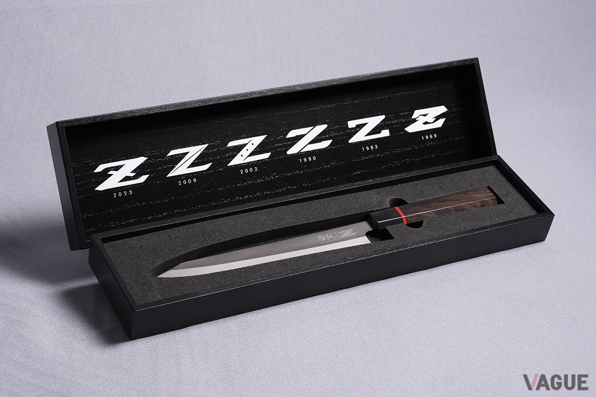 フェアレディZニスモの魂が込められた「Zニスモ プレシジョン寿司包丁」。米国で限定販売される
