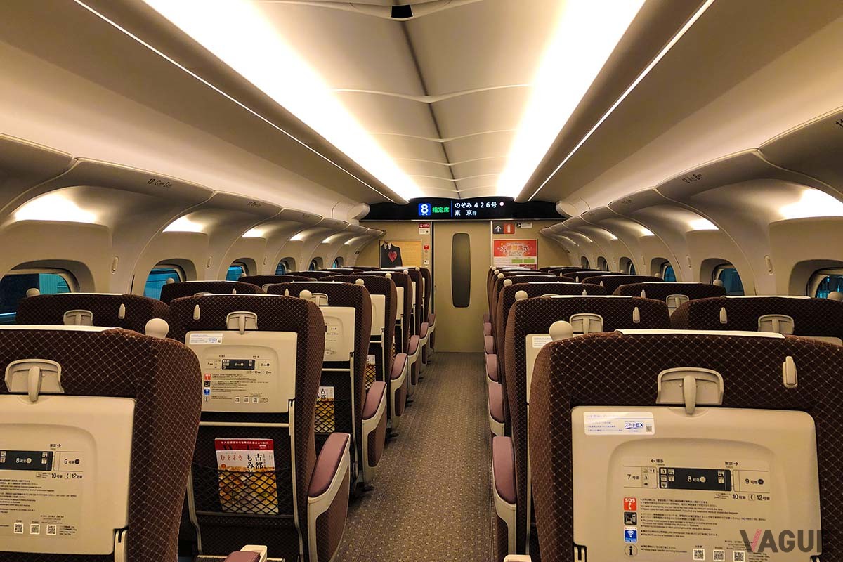 現在の東海道新幹線のグリーン車