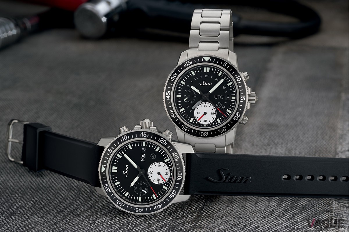 「SINN 613 St」左よりシリコンバンドモデル、ブレスレットモデル。ライフスタイルに合わせて選べる2つのバリエーションをラインナップ
