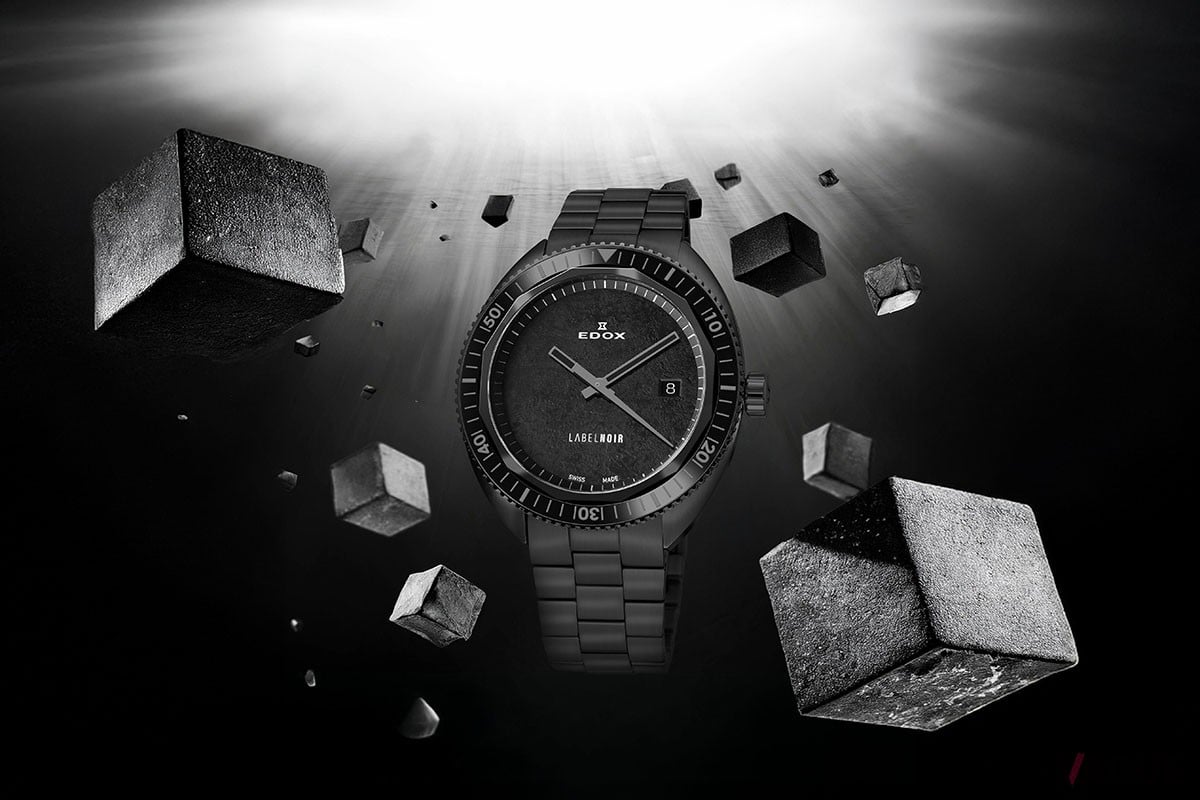 ダイバーズのエドックスと、“黒”のラベル ノワール。両者の世界観が融合し、光の届かない“深海”をイメージした作品が完成