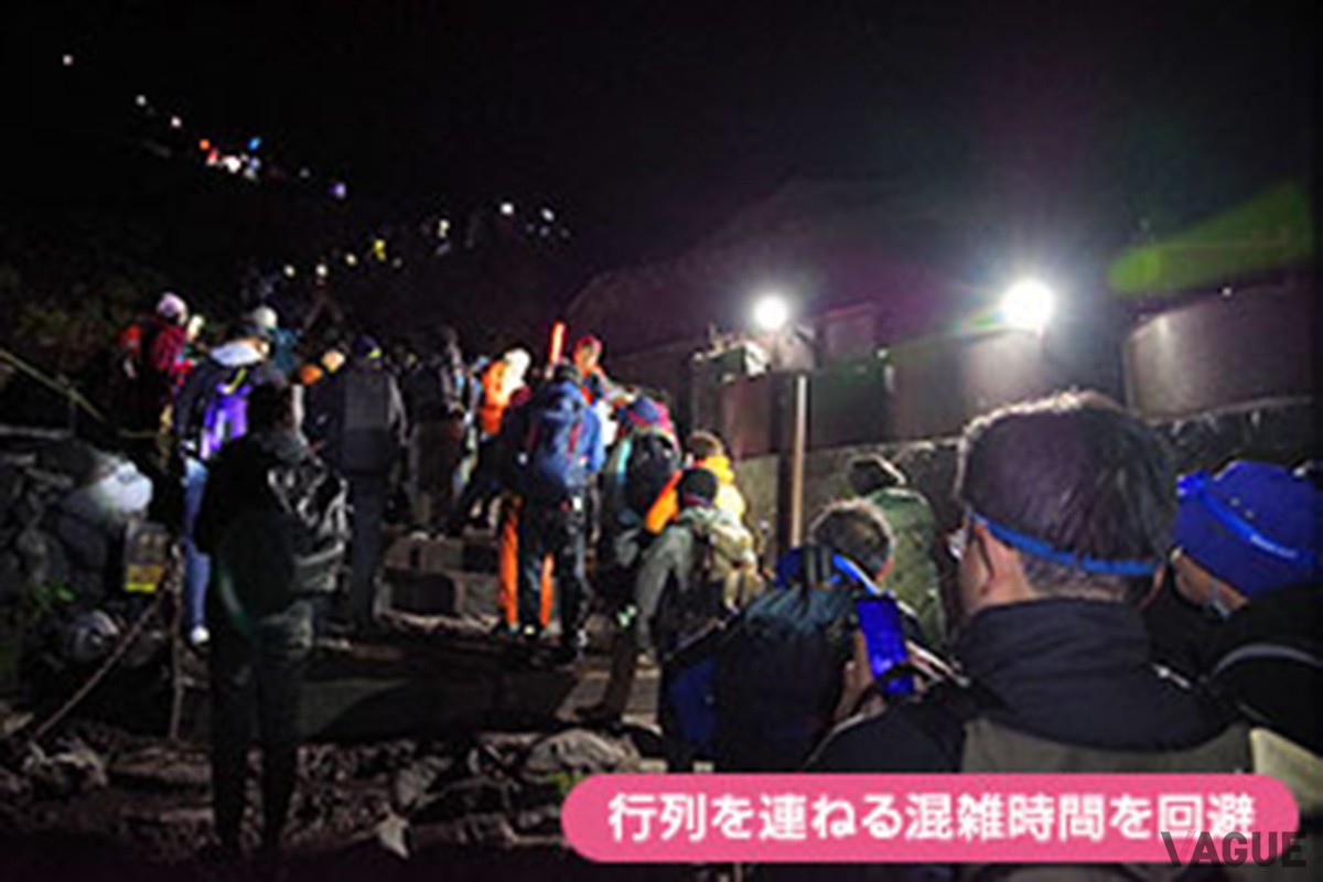 登山渋滞を回避する富士登山ツアー