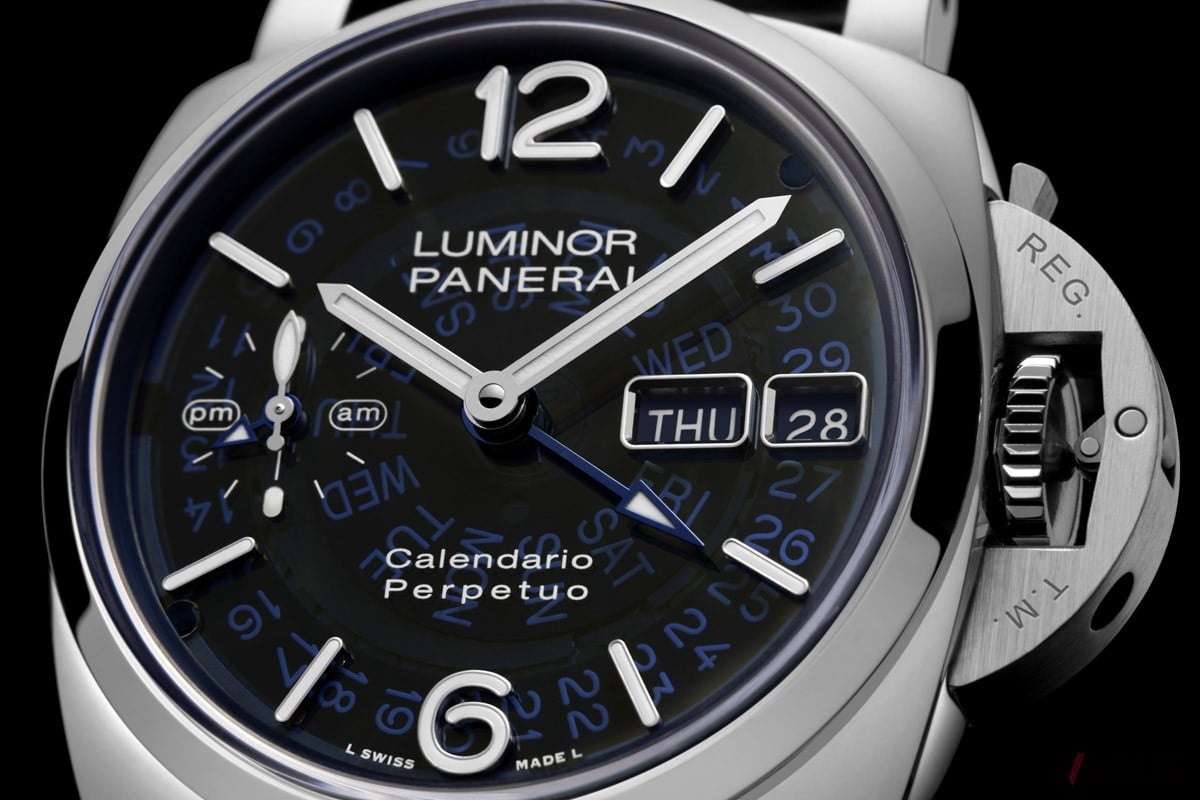 複雑機構に貴重なパネライ プラチナテックが組み合わせた、メゾンを代表する「ルミノール」の新作「ルミノール パーペチュアルカレンダー GMT プラチナテック」