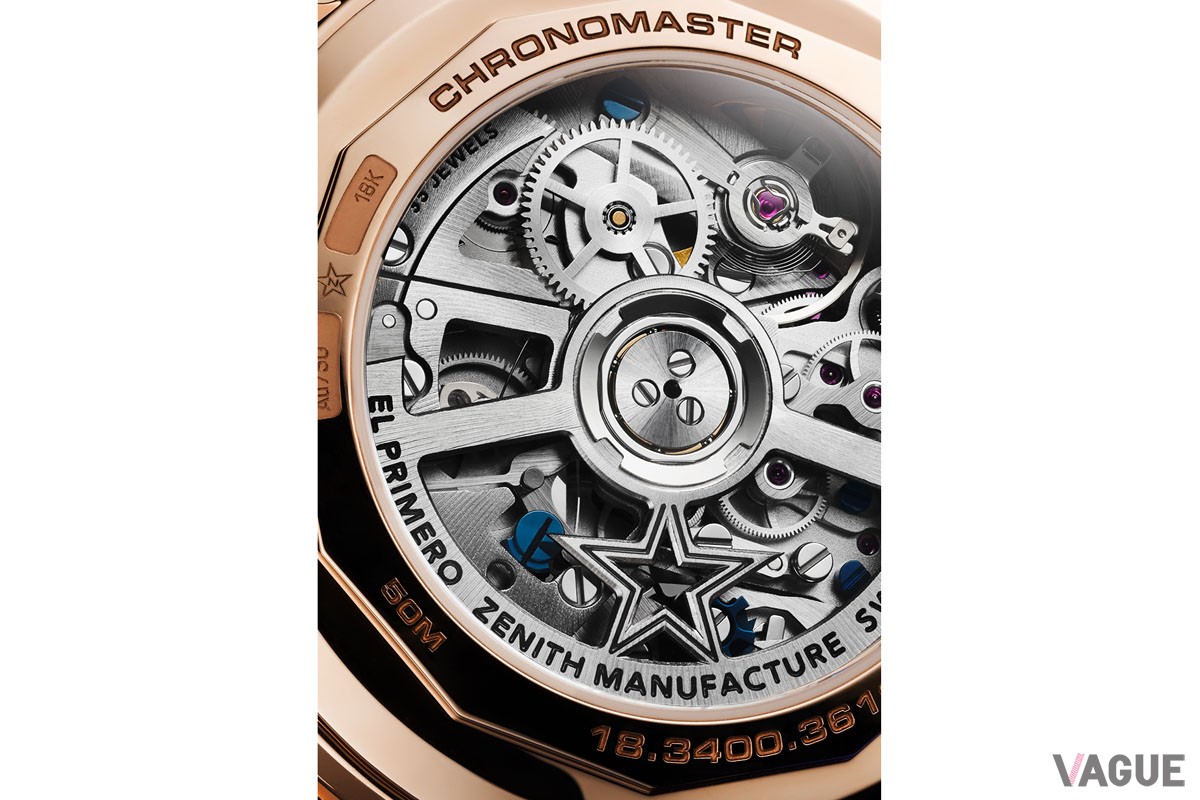 コンプリートカレンダーにムーンフェイズ、1/10秒のクロノグラフを備え、60時間のパワーリザーブを実現した自動巻きキャリバー ・エル・プリメロ3610