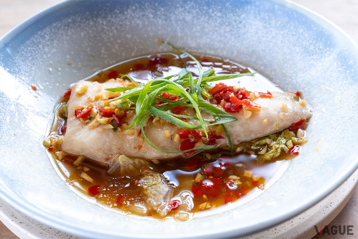 西オーストラリアで獲れたバラマンディを使った「ロンタラ」の一皿